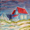 la maison bleue ( 14 X 18 ) Pinceau sec